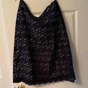 Elegant Black Lace midi length Skirt